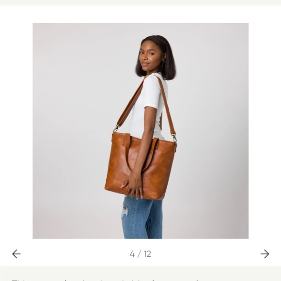 Simple Modern Vegan Leather Work Tote - Picture 6 of 12